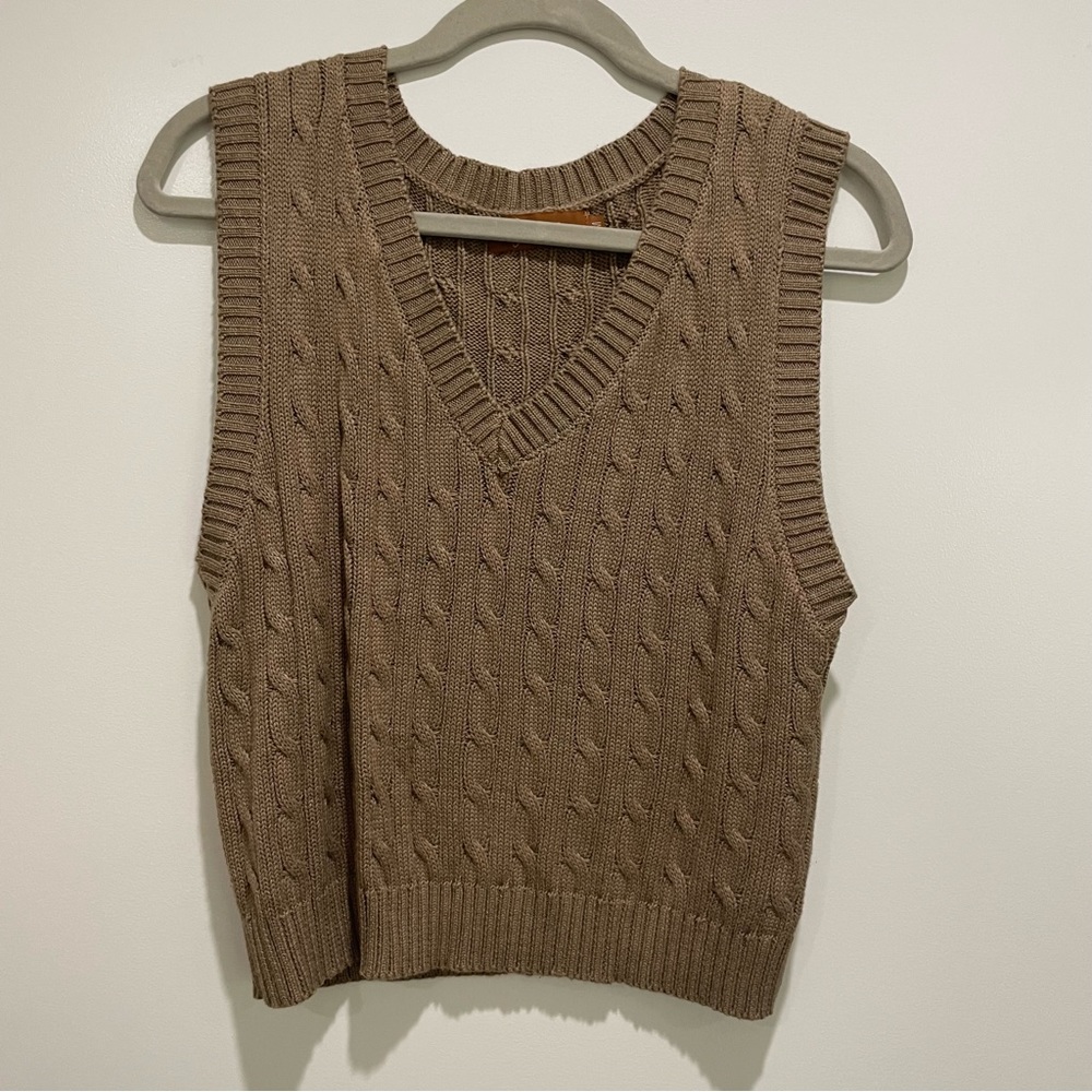 Brown Knit Vest